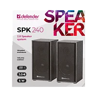 Колонки 2.0 Defender SPK-240 6W USB черный (1/20)
