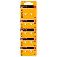 Батарейка Kodak G2/LR726/LR59/396A/196 BL10 Alkaline 1.5V (10/100/1000)