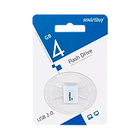 Флеш-накопитель Smartbuy Lara 4GB USB2.0 пластик белый