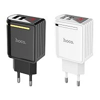 Сетевое З/У HOCO C39A 2USB 2.4A черный (1/24/144)