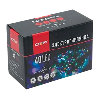 Гирлянда Старт НГ 40LED 4м лампочки нить 8 режимов ассорти (1/25/100) 