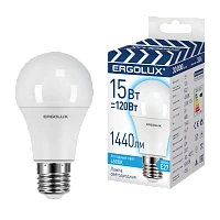 Лампа светодиодная Ergolux A60 E27 15W 4500К 180-240V груша ПРОМО (1/100)