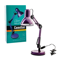 Светильник настольный Camelion KD-313 40W 230V E27 на основании фиолетовый (1/6)