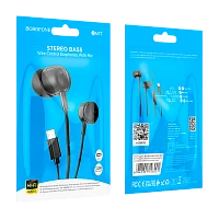 Наушники вставные Borofone BM77 с микр. Type-C черный