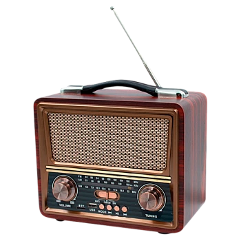 Радиоприемник DEESPI S1218 RE-08 пластик BT/AM/FM/SW/USB/AUX/MicroSD РЕТРО-стиль