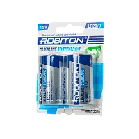 Батарейка Robiton STANDARD LR20 D BL2 Alkaline 1.5V (2/12/192) 