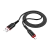 Кабель HOCO X59 USB (m)-microUSB (m) 1.0м 2.4A нейлон черный (1/30/300)