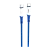 Кабель HOCO X70 Type-C (m)-Type-C (m) 1.0м 3.0A 60W нейлон синий (1/31/310)