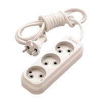 Удлинитель Makel 3р.Б/З 10.0м белый MGP128