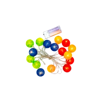 Гирлянда Космос "Вязаные шары" 16LED 3м лампочки нить белый (1/36)