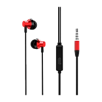 Наушники внутриканальные Borofone BM35 с микр. красный (1/76/304)