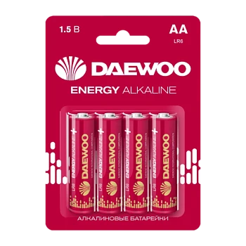 Батарейка Daewoo ENERGY LR6 AA BL4 Alkaline 1.5V (4/40/960)