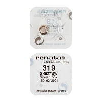 Батарейка Renata 319 (SR527SW) BL10 Silver Oxide 1.55V (10/100)