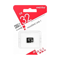 Карта памяти microSD Smartbuy 32GB Class10 UHS-I (U1) 10 МБ/сек без адаптера