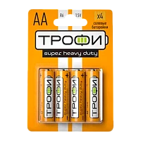 Батарейка Трофи Super R6 AA BL4 Heavy Duty 1.5V (4/40/720/25920)