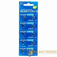 Батарейка Robiton STANDARD G0/LR521/LR63/LR50/379A/179 BL10 Alkaline 1.5V (10/200/4000)