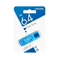 Флеш-накопитель Smartbuy Glossy 64GB USB2.0 пластик синий