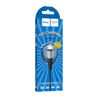 Кабель HOCO X38 USB (m)-Lightning (m) 1м 2.4A нейлон черный (1/30/300)