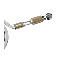 USB Кабель REMAX Binary 2in1 (Micro-Iphone 5/6/7/SE) (1M, 2.1A) RC-025t Белый