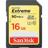 Карта памяти SD SanDisk EXTREME 16GB Class10 UHS-I (U3) 90 МБ/сек