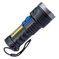 Фонарь универсальный Космос 115Lit 3W LED+COB от аккумулятора IP53 4 режима черный (1/12/96)