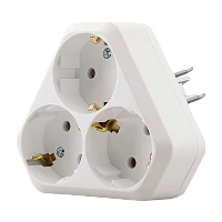 Розетка Makel 3гн. 16A С/З белый 10001234 (1/12)