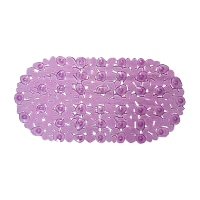 Коврик для ванной Рыжий кот Камешки 68х34см сиреневый (1/10/60)