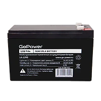 Аккумулятор свинцово-кислотный GoPower LA-1290 12V 9Ah клеммы T2/ F2 (1/5)