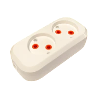 Колодка Прогресс 2р.Б/З белый (1/10/100)