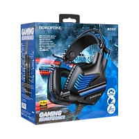 Наушники полноразмерные Borofone BO101 с микр. игровые синий (1/30) 