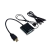 Переходник ENERGY POWER HDMI (m)-VGA (f) пластик с кабелем AUX и кабелем питания (1/250)