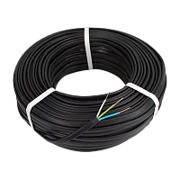 Кабель электрический МарПосад ВВГ Пнг 3 х 1.5 кв.мм черный НЕ ГОСТ  бухта 100м (цена за 1м.)