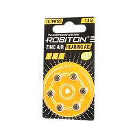 Батарейка Robiton HEARING AID ZA10 BL6 Zinc Air 1.4V