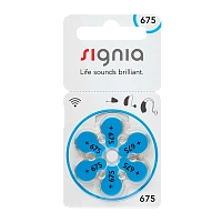 Батарейка Siemens Signia ZA675 BL6 Zinc Air 1.45V (6/60/300)