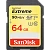 Карта памяти SD SanDisk EXTREME 64GB Class10 UHS-I (U3) 90 МБ/сек V30
