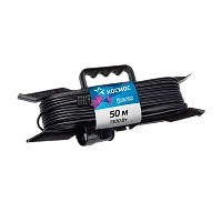 Удлинитель Космос 1р.Б/З 6A 50.0м ПВС черный (1/5)