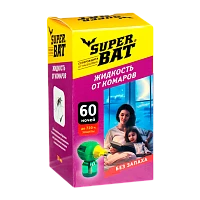 Жидкость от комаров SuperBAT 60 ночей 45мл (1/24)