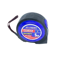 Рулетка измерительная X-PERT 508 5м*19мм пластик 1 фикстатор ударопрочный корпус черный (1/20)