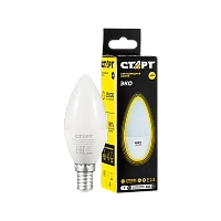 Лампа светодиодная Старт B35 E14 7W 3000К 220V свеча Black матовая (1/10/100)