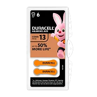 Батарейка Duracell ACTIVAIR ZA13 BL6 Zinc Air 1.45V (6/60/600)