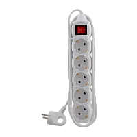 Удлинитель Старт S 5р.С/З 10A 3.0м с выкл. IP20 белый (1/20)