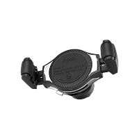 Держатель автомобильный HOCO S1 в воздуховод бесп. зарядка Qi серый (1/54)