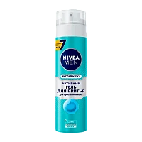 Гель для бритья Nivea Чистая кожа для проблемной кожи 200мл (1/12)