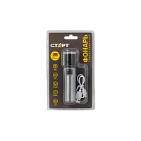 Фонарь светодиодный Старт LHE 516-C1 LED от аккумулятора USB 3 режима серебряный