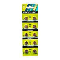 Батарейка Ergolux G10/LR1130/LR54/389A/189 BL10 Alkaline 1.5V (10/100/2000)