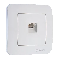 Розетка телефонная Makel Lillium Natural 1гн. белый 55014 (1/12)