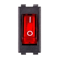 Выключатель SmartBuy клавишный 250В 16А (3с) ON-OFF с подсветкой красный (1/10)