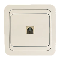 Розетка телефонная Makel Mimoza 1гн. кремовый 25014 (1/12)