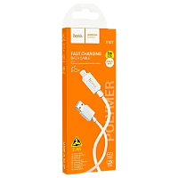 Кабель HOCO X107 USB (m)-Lightning (m) 1м 2.4A ПВХ белый (1/31/310)