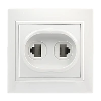 Розетка Smartbuy "Венера" RJ-45+Phone 1гн. белый